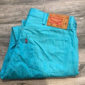 turquoise levi jeans
